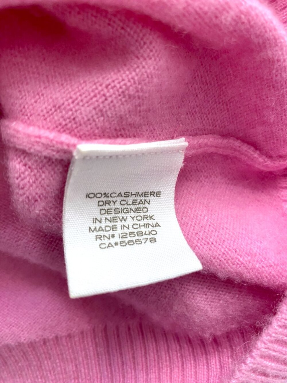 Intermix 100% Cashmere V-Neck Button Down Cardigan in Pink | Size P - Picture 6 of 8